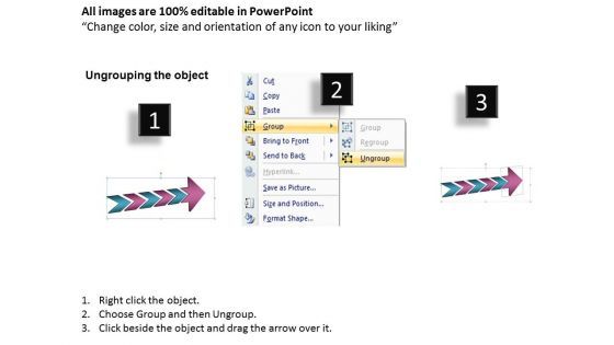Strategy Diagram 3d Arrow Process 5 Stages Business Diagram