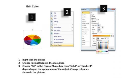 Strategy Diagram 3d Circle Puzzle Diagram 6 Stages Sales Diagram