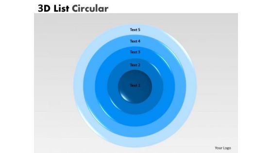 Strategy Diagram 3d Circular Business Process With 5 Stages Marketing Diagram