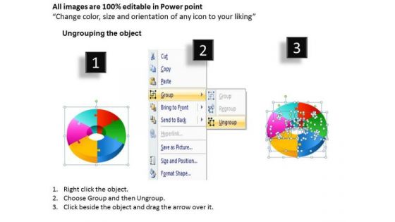 Strategy Diagram 3d Circular Puzzle Diagram 6 Pieces Ppt Business Framework Model