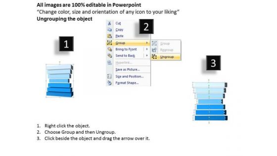 Strategy Diagram 3d List Rectangular With 7 Stages Marketing Diagram