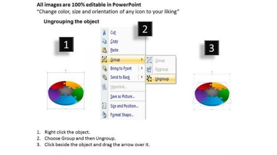 Strategy Diagram 3d Puzzle Process Diagram 5 Stages Sales Diagram