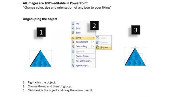 Strategy Diagram 3d Triangle Puzzle Process 7 Pieces Consulting Diagram