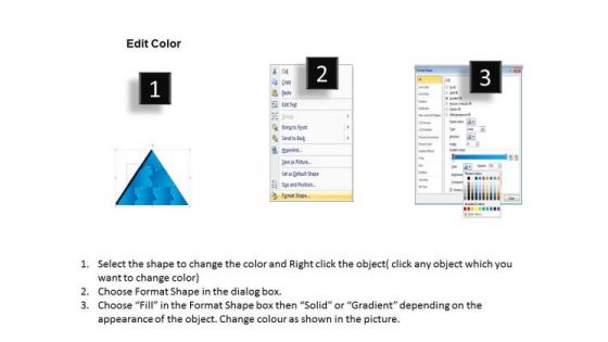 Strategy Diagram 3d Triangle Puzzle Process 7 Pieces Consulting Diagram