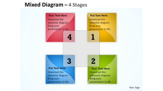 Strategy Diagram 4 Staged Business Mixed Diagram Mba Models And Frameworks