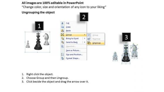 Strategy Diagram Chess Board Business Cycle Diagram