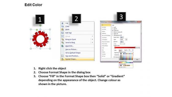 Strategy Diagram Circular Gears Process Stages 7 Marketing Diagram