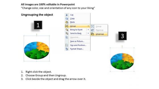 Strategy Diagram Circular Jigsaw Puzzle Process Style 9 Sales Diagram