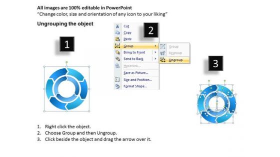 Strategy Diagram Circular Process 6 Stages 4 Sales Diagram