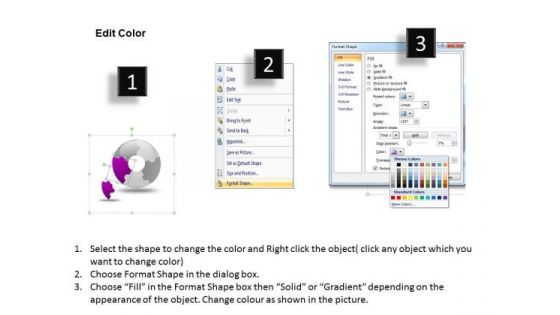 Strategy Diagram Circular Puzzle With Center Circle 5 Pieces Sales Diagram
