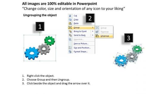 Strategy Diagram Gearwheels Marketing Diagram