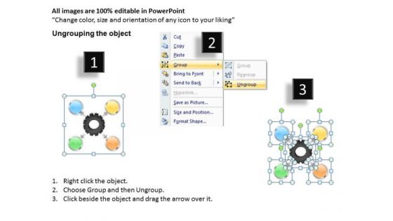 Strategy Diagram Hub And Spoke 4 Stages Marketing Diagram
