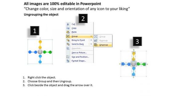 Strategy Diagram Interconnected Business Flow Cluster Development Sales Diagram