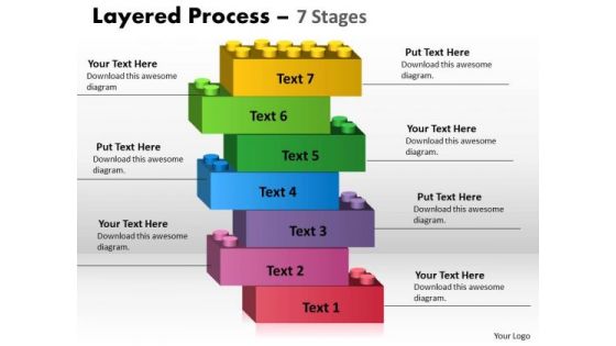 Strategy Diagram Lego Blocks Layered Process 7 Stages Marketing Diagram
