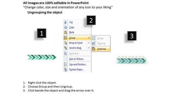 Strategy Diagram Linear Arrows 8 Stages Sales Diagram
