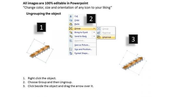 Strategy Diagram Linear Flow 7 Stages Consulting Diagram