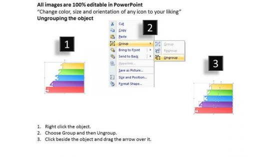 Strategy Diagram One To Five Steps Sales Diagram