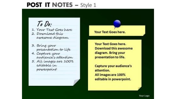 Strategy Diagram Post It Notes Style Mba Models And Frameworks