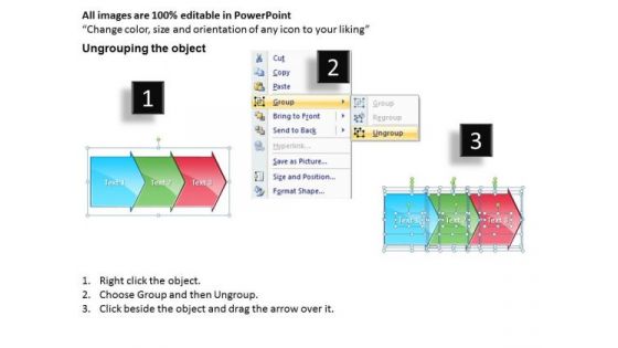 Strategy Diagram Strategic Management Arrow Process 3 Stages Consulting Diagram