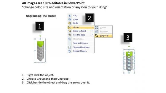 Strategy PowerPoint Template Arrow 5 Stages 1 Business Communication Design