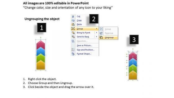 Strategy PowerPoint Template Arrow Steps 4 Stages Business Management Graphic