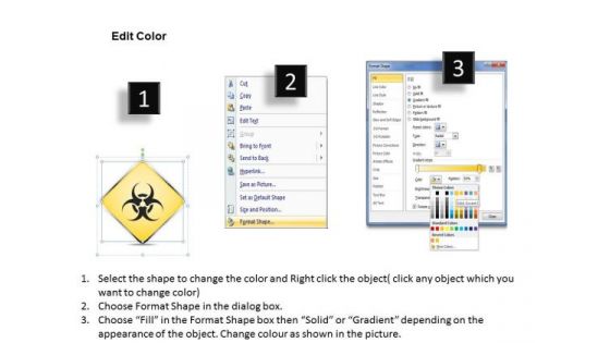 Strategy PowerPoint Template Biohazard Warning Signs And Labels Ppt Slides