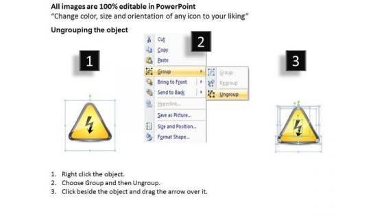 Strategy PowerPoint Template High Voltage Warning Sign Ppt Templates