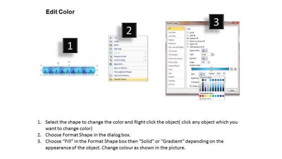 Strategy PowerPoint Template Linear Arrow 9 Stages Time Management Design