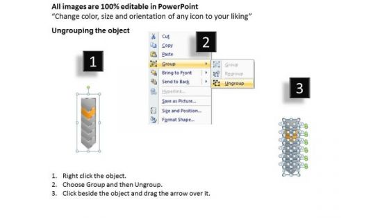 Strategy PowerPoint Template Vertical State Diagram Ppt Illustrated Through Arrow 3 Image