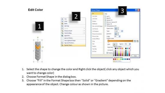 Strategy PowerPoint Template Vertical State Diagram Ppt Illustrated Through Arrow 3 Image