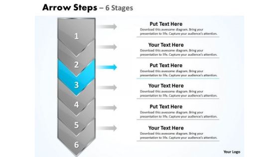 Strategy PowerPoint Template Vertical State Diagram Ppt Illustrated Through Arrow 4 Image