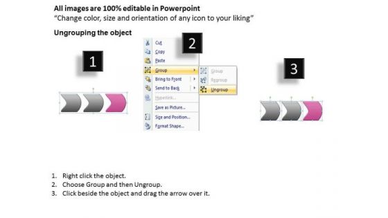 Strategy Ppt Background Three Steps Linear Writing Process Representation Video 4 Image