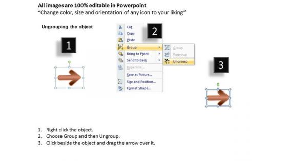 Strategy Ppt Linear Abstraction By 6 Arrows Time Management PowerPoint 3 Image