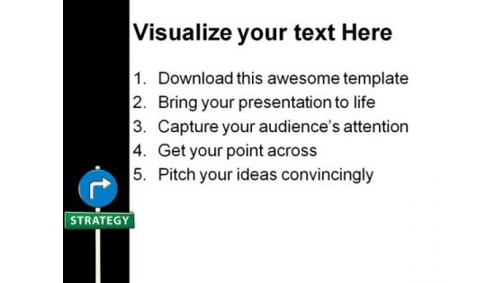 Strategy Signpost Business PowerPoint Template 1110