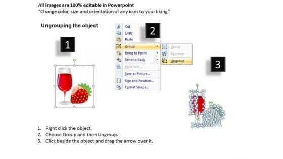 Strawberry Juice PowerPoint Templates And Strawberries PowerPoint Slides