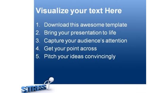 Stress Man Metaphor PowerPoint Backgrounds And Templates 1210