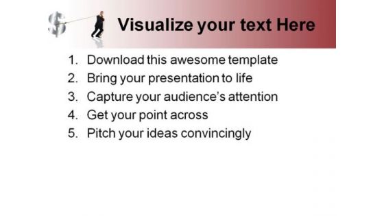 Struggle With Dollar Business PowerPoint Template 0810