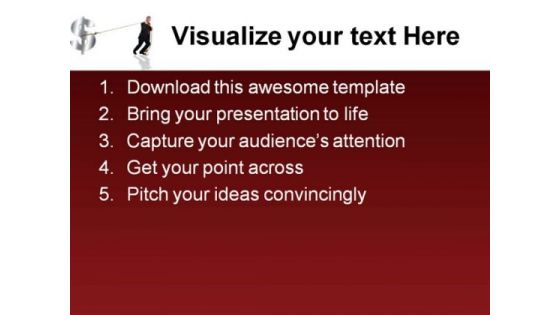 Struggle With Dollar Business PowerPoint Template 0810