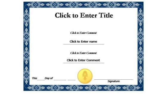 Student Recognition Certificate PowerPoint Templates