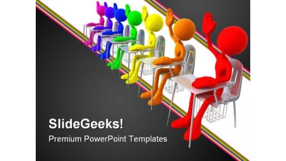 Students In Class Education PowerPoint Templates And PowerPoint Backgrounds 0611