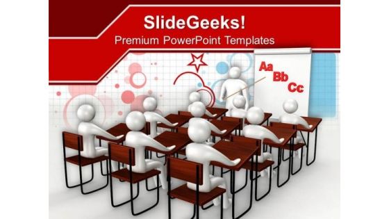 Students Learning Concept Of Education PowerPoint Templates Ppt Backgrounds For Slides 0113