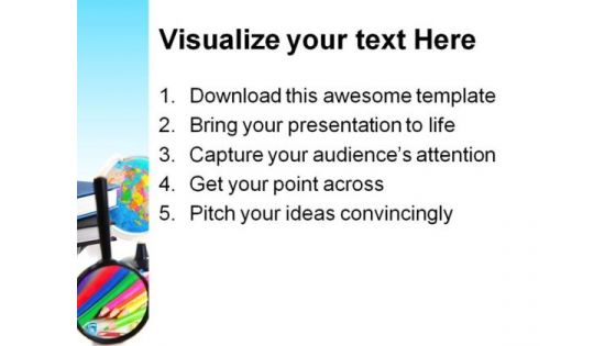 Study Education PowerPoint Template 1010