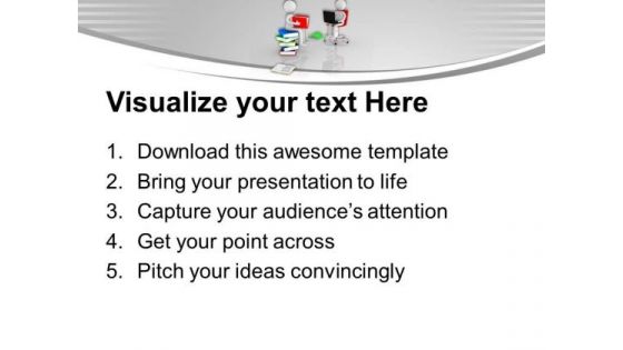 Study The Books Online PowerPoint Templates Ppt Backgrounds For Slides 0613