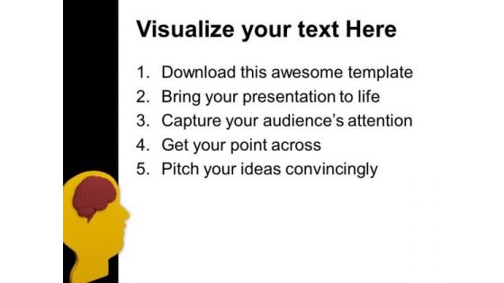 Study The Human Brain PowerPoint Templates Ppt Backgrounds For Slides 0613