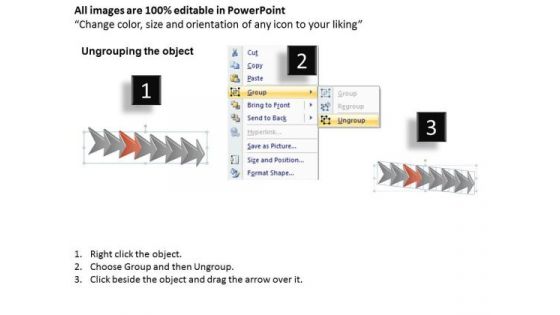 Subsequential Description Using Arrows 7 Stages Online Flowchart Maker PowerPoint Templates
