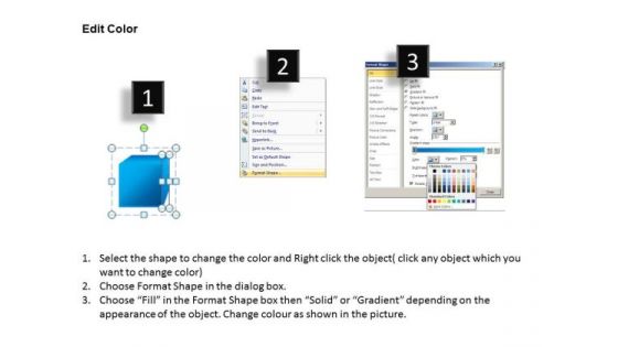 Success 3d Cubes Process 3 PowerPoint Slides And Ppt Diagram Templates