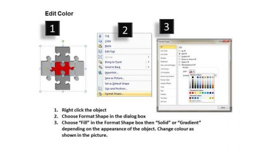 Success 3d Puzzle Pieces Misc PowerPoint Slides And Ppt Diagram Templates