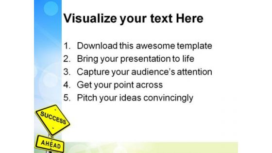 Success Ahead Business PowerPoint Themes And PowerPoint Slides 0611