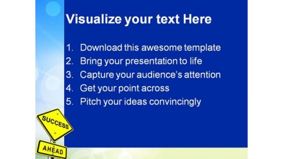 Success Ahead Business PowerPoint Themes And PowerPoint Slides 0611