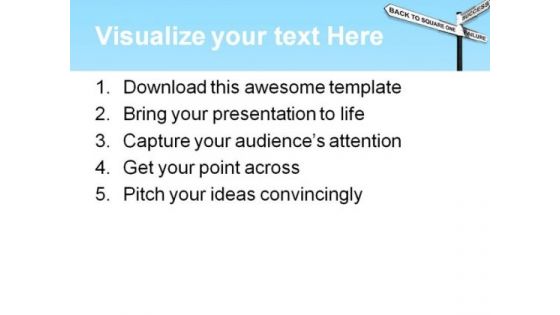 Success And Failure Signpost Metaphor PowerPoint Templates And PowerPoint Backgrounds 0811